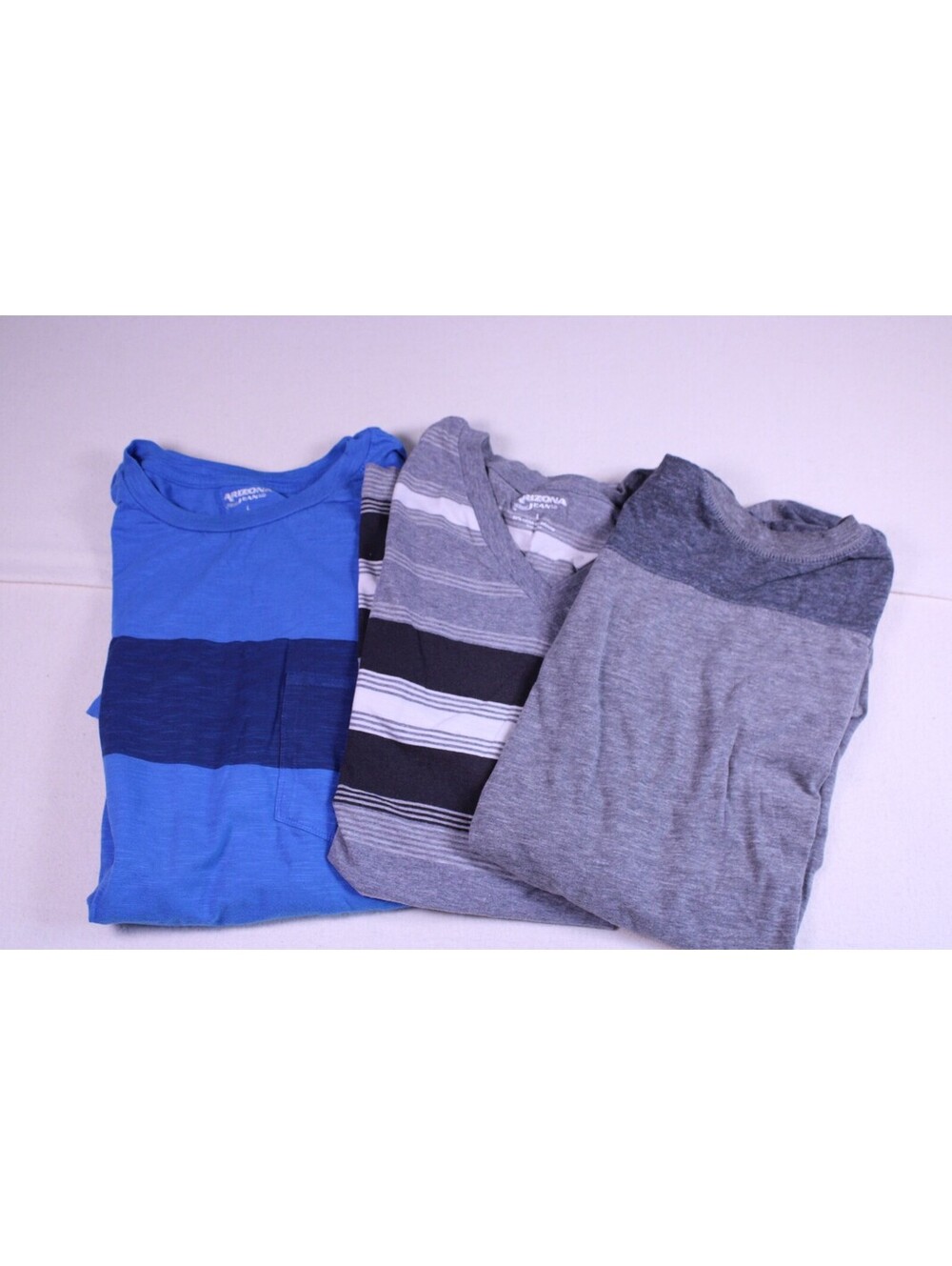 BUNDLE - Arizona Jean Co. Men's Crew neck Tagless T-Shirt Short Sleeve L